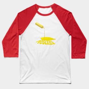 Dripping Mustard Bottle Baseball T-Shirt